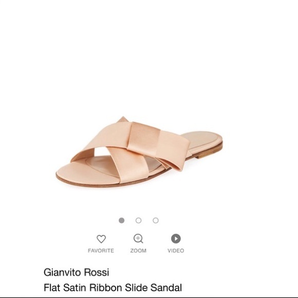 Gianvito Rossi | Shoes | Gianvito Rossi Obi Satin Slides Sz 385 | Poshmark